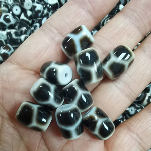 Cuentas Dzi Tibetanas Antiguas Mini de 10*14MM, Diseño de Dios Ruyi, Hombre Grande de Dos Ojos, Wanzi, para Hacer Pulseras - Product Image 5