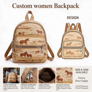 Mochila Bohemia Personalizada para Mujer, con Estampado Étnico Geométrico, con Cierre, para la Escuela, Viajes o Uso Diario - Product Image 4