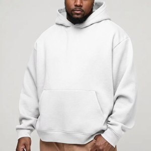 Sudadera con Capucha Extra Grande para Hombre, Color Sólido, Felpa de Algodón, Estilo Casual para Otoño, Diseño con Bolsillos, Corte Regular - Product Image 4