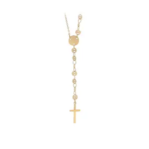 A00903294 Xuping Jewelry Religious Series Cross Pendant Stitched Chain Stainless Steel Necklace