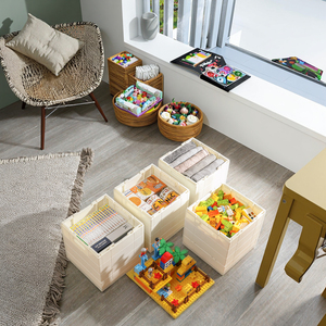 Caja de Juguetes Plegable Ecológica de Plástico PP para Niños, Diseño Cuadrado Grande, Organizador Resistente, Capacidad de 20-35L, Carga de 10kg, Fácil de Limpiar - Product Image 2