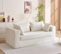 Sofá Cama Plegable de Tela de Dos Plazas, Sillón Reclinable Plegable y Futón para el Suelo