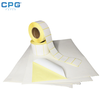 Feuilles autocollantes imprimables au laser A4 blanches, paquet de 100 feuilles, dos jaune, papier autocollant pour envoi postal