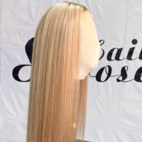 Perruque Médicale de Qualité Supérieure Blonde Lisse en Cheveux Naturels Bruts Alignés avec les Cuticules, Perruque Complète en Dentelle HD pour l'Alopécie, Invisible et Sans Colle