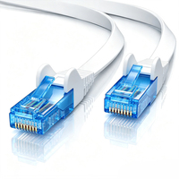 Câble Ethernet plat UTP Cat6 32AWG OFC 1 Gbit/s 350 MHz RJ45, cordon de raccordement réseau LAN, vente en gros d'usine
