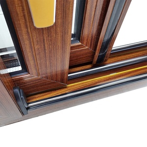 Cửa Sổ Kính Trượt Hoàn Thiện Bằng Nhôm Màu Gỗ Hiện Đại - Product Image 5