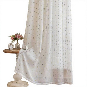 Tenda per cameretta bambine in garza trasparente moderna con perline arcobaleno, esclusiva per il commercio transfrontaliero, ideale per l'inverno - Product Image 1