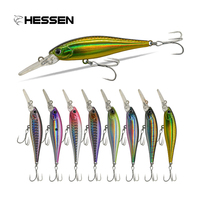 Leurre artificiel Hessen 60mm 4.2g Minnow avec yeux 3D et hameçons triples - Plusieurs couleurs pour le brochet