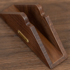 Solid Wood <b>Tissue</b> Holder Walnut <b>Color</b> Food Grade Material Front Of House Service - Product Image 1