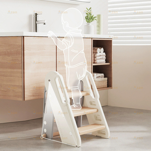 Tabouret pliable antidérapant pour toilettes, pas de démontage requis, marchepied en plastique pour tout-petits - Product Image 2