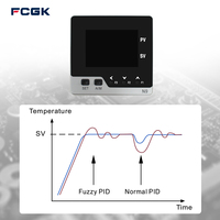 Pengontrol Suhu PID On/Off dengan Input Universal LCD, Input Analog TC RTD, Output SSR dan Relay, Dapat Dikustomisasi, RS485