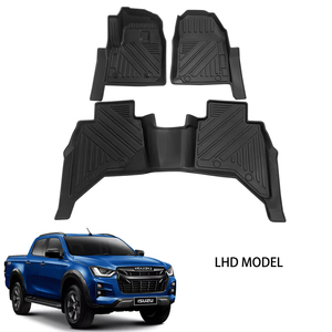 แผ่นยาง TPE สำหรับรถอีซูซุ <span class=keywords><strong>D</strong></span>-<span class=keywords><strong>MAX</strong></span> <span class=keywords><strong>2020</strong></span> 2021 <span class=keywords><strong>2020</strong></span> LHD ไม่ลื่นไถลกันน้ำสีดำอุปกรณ์เสริม4X4 - Product Image 1