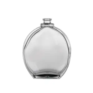 100毫升透明椭圆形平空透明玻璃香水瓶
