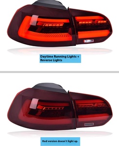 Luces Traseras LED de Estilo Deportivo para Automóvil R20 2009-2019, para Golf6 GTS, DRL, Señal Dinámica de Reversa, Rojo, Nuevo para Golf6 T - Product Image 2