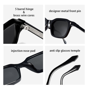 LBashades SZ8105 Occhiali da Sole Vintage Quadrati in Acetato, Design Classico per Uomo e Donna, Protezione UV400, Tendenza Moda - Product Image 6