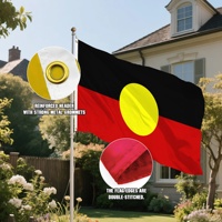 Drapeau Indigène Australien Personnalisé en Gros 3x5ft Imprimé Numérique pour Affichage en Jardin, Drapeau Régional Durable en Polyester 100D