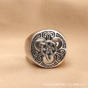 yunnique Men's Retro Silver Knot <b>Ring</b> Stainless Steel Fashion Jewelry Gift for Men - Product Image 3