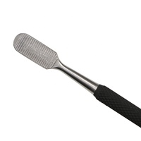 Pousse-cuticules double tête réutilisables en acier inoxydable de qualité supérieure, noirs, pour manucure et pédicure, vente en gros