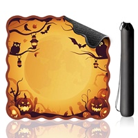 Tapis de Mahjong Halloween Spider Oh My 31x31 en Caoutchouc Néoprène Lavable Pliable Durable Écologique pour Poker et Mahjong Américain