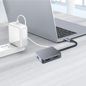 Carini Mini Hub USB-C 3.0 in Metallo per Laptop e <span class=keywords><strong>Macbook</strong></span> <span class=keywords><strong>Air</strong></span>, Disponibili con Caricatore PD - Product Image 6
