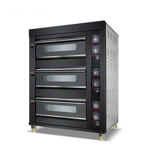 Estufa de horno de panadería comercial de una sola cubierta, Pizza de Gas eléctrica con cocina rotativa impulsada por Motor, bandeja antiadherente para hornear <span class=keywords><strong>3</strong></span> uds S - Product Image 5