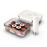 Conteneur de stockage alimentaire sous vide multifonctionnel pour la cuisine, boîte de conservation fraîcheur, conteneur sous vide, contenants en verre minimalistes