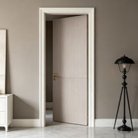 Porte intérieure WPC à prix d'usine, design moderne à panneau plat, étanche et insonorisée pour hôtels, appartements et résidences