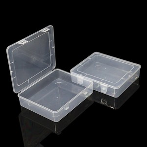 Transparent <b>Plastic</b> <b>Storage</b> Box Rectangle Covered Desktop Organizer For Tools Fishing Gear Parts Accessory Container 78g86g - Product Image 1