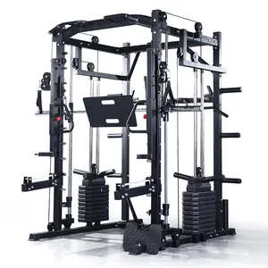 TODO Smith Station machine Home&Gym Fitness Equipment Multi Power Rack Adjustable Squat Muscle Core Trainer Body Building