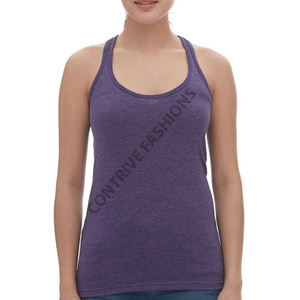 Débardeur court décontracté pour femme, col rond, en tricot de spandex/coton, anti-boulochage, séchage rapide, écologique, respirant, avec dentelle - Product Image 6