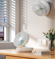 8-Zoll-Oszillationsventilator mit Fernbedienung, faltbarer USB-Tischventilator mit Timer und Nachtlicht
