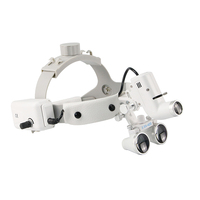 Lampe frontale médicale 5W Loupes dentaires Lampe frontale chirurgicale Bandeau lumineux Lampe frontale avec grossissement 2,5X/3,5X