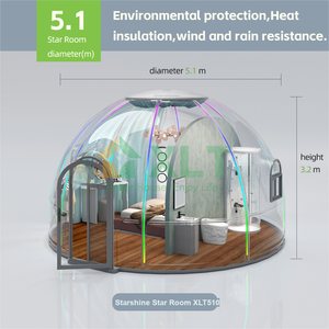 Dôme transparent en polycarbonate de conception unique pour maison bulle PC, <span class=keywords><strong>structure</strong></span> préfabriquée pour salle de fête en jardin - Product Image 4