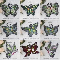 Patch brodé thermocollant grand format 15 cm, motif Papillon de rêve, pour la décoration de vêtements DIY, en dentelle