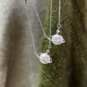 Collier en argent pur S925 avec ruban et nœud, doux, délicat, élégant, à la mode, perle personnalisée pour un style unique, chaîne de pull - Product Image 4