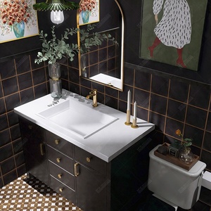 Piastrelle Backsplash quadrate <span class=keywords><strong>piccole</strong></span> nere in ceramica opaca a getto d'inchiostro stile antico 6x6 pollici per parete doccia bagno cucina ristorante - Product Image 6