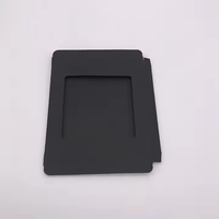 Boîtes d'emballage cadeau en papier kraft noir recyclables de luxe pour cartons d'affichage de fenêtre de noël avec aimants de réfrigérateur et sous-verres