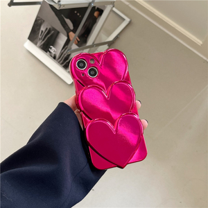 <span class=keywords><strong>Coque</strong></span> <span class=keywords><strong>de</strong></span> <span class=keywords><strong>téléphone</strong></span> <span class=keywords><strong>de</strong></span> luxe <span class=keywords><strong>kawaii</strong></span> love heart pour iphone 11 rose, pour iphone 14 plus - Product Image 1
