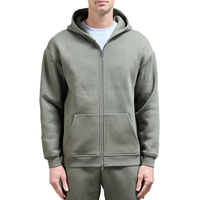 TN Vente en gros d'usine Personnaliser qualité supérieure Sweats à capuche polaires zippés solides pas chers pour hommes