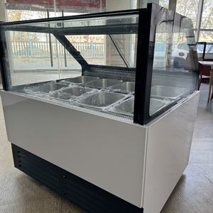 Italian Batch Gelato Deep Ice Cream Display Freezer Case Table Top Showcase Cabinet Fridge <strong>Store</strong> - Product Image 4