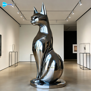 Moderne Maßgefertigte Geschweißte Edelstahl-Eulenskulptur Handgemachtes Kunstobjekt mit Galvanisierung - Product Image 5