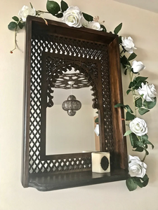 Customize luxurious handcrafted arabesque <strong>moroccan</strong> <strong>mirror</strong> 62.5x42.5cm Boho Furniture - Product Image 2