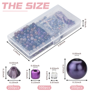 Zhubi 15 색 모듬 라운드 유리 구슬 키트 900pcs 색상 변경 시리즈 보석 만들기에 대 한 천연석 크리스탈 비즈 - Product Image 2