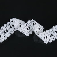 Dentelle à oeillet en Polyester de qualité supérieure, Soluble dans l'eau, accessoires de broderie, chimique dentelle, pour vêtement de couture
