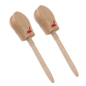 Castañeta de Madera Española con Mango para Niños, Instrumento de Percusión Orff, Venta al por Mayor de Fábrica - Product Image 1