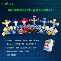 Connecteur multiple industriel IEC 60309 CEE, étanche IP44 IP67, 16A 32A, triphasé 110V 220V 415V, multiprise industrielle