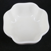 Bol à soupe incassable en mélamine, forme fleur à quatre pans, couleur unie, écologique, résistant au lave-vaisselle, avec logo personnalisé, idéal pour la restauration rapide