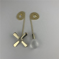 Ventilateur de plafond en Bronze, Design fleuri, perles chaîne Pull, étoile de plafond, pour hôtel, maison, café, Restaurant