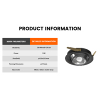 Luminaire d'intérieur anti-éblouissement pour hôtel et magasin, spot LED encastré à lentille convexe 12W