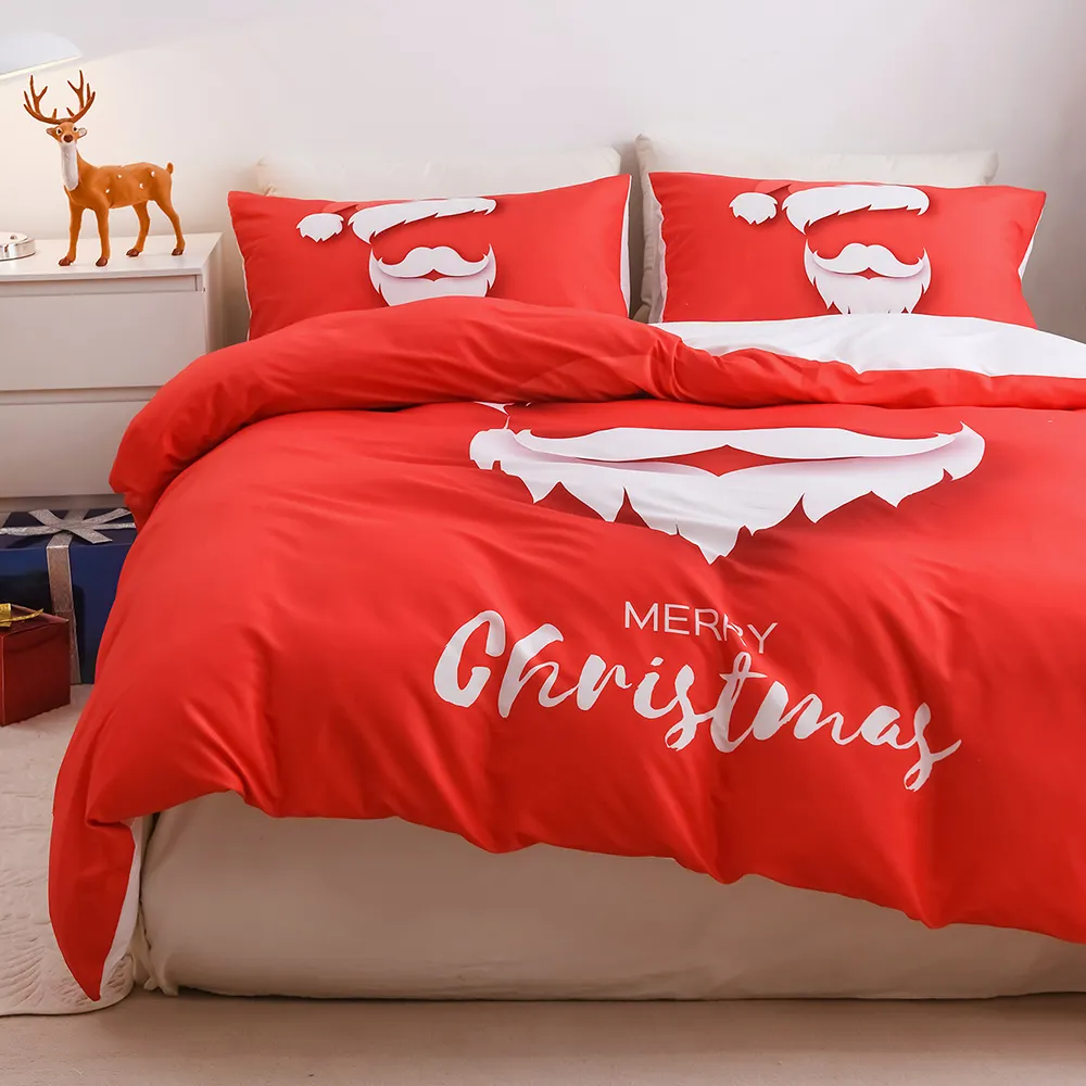 Christmas luxury bed 3d bedding set queen size duvet cover